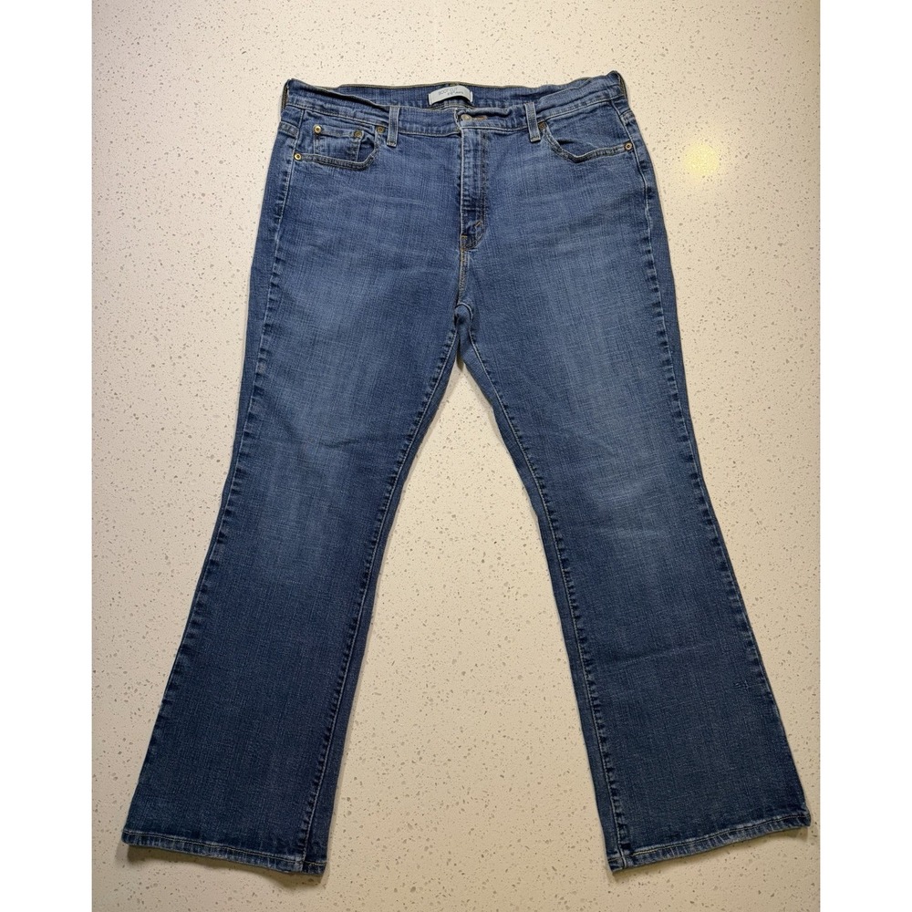 Levi's Bootcut 515 Blue Denim Jeans size 16 Regular Mid Rise Classic Women